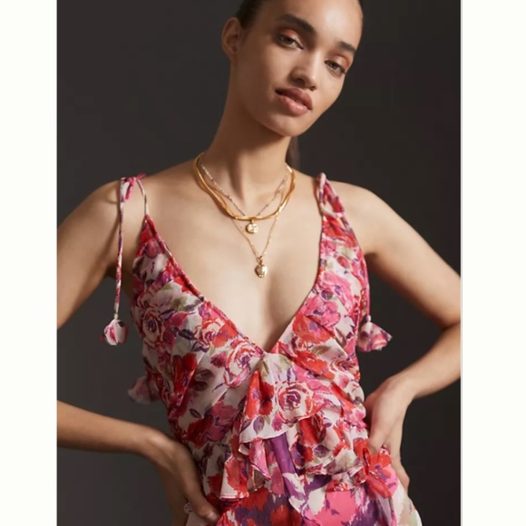 MISA Diana Floral Chiffon Maxi Dress - Picture 2 of 13